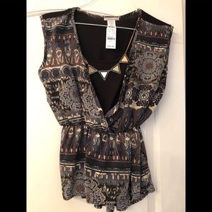 Ladies Layered Look Top, M, NWT